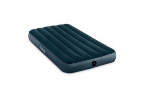 Intex 10in Twin Dura-Beam Midnight Green Downy Airbed New