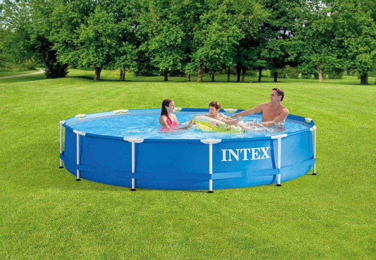 Intex 12ft X 30in Metal Frame Pool Set New Intex 12ft X 30in Metal ...