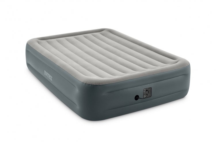 Intex 18in Queen Dura-Beam Essential Rest Airbed with Internal Pump New