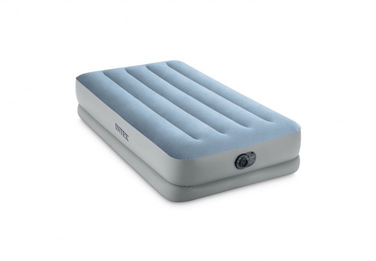 Intex 14in Twin Dura-Beam Raised Comfort Airbed with QuickFill Plus Internal Pump New