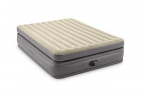 Intex 20in Queen Dura-Beam Prime Comfort Elevated Airbed with QuickFill Plus Internal Pump New