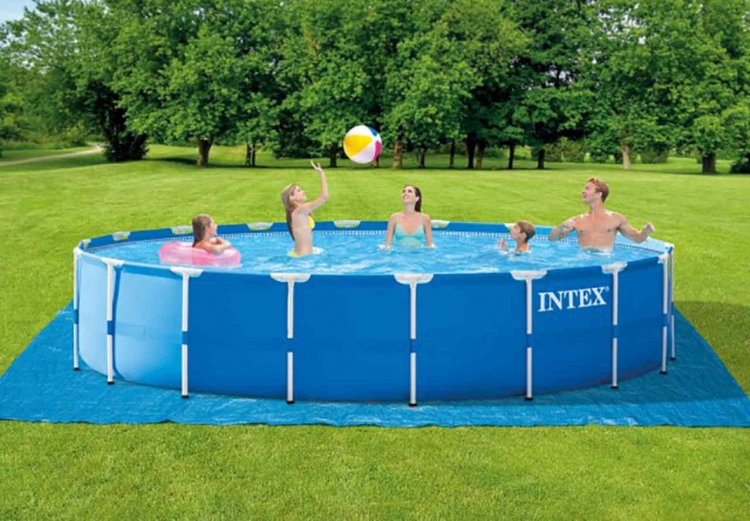 Intex 18ft X 48in Metal Frame Pool Set New