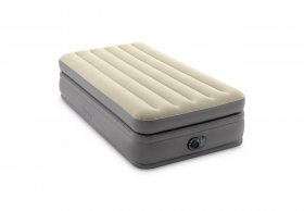 Intex 20in Twin Dura-Beam Prime Comfort Elevated Airbed with QuickFill Plus Internal Pump New