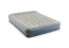 Intex 12in Queen Dura-Beam Pillow Rest Mid-Rise Airbed with QuickFill Plus Internal Pump New