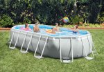 Intex 16ft 6in X 9ft X 48in Prism Frame Oval Pool Set New